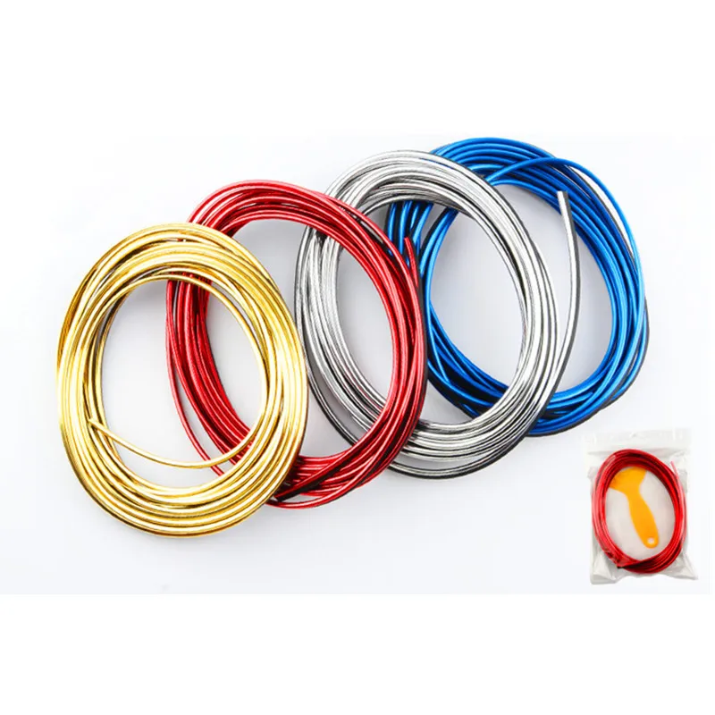 

5M Car Interior Decoration Strips Auto Dashboard Mouldings Trim Vehicle Door Edge Decorative Strip Universal Auto Accessories
