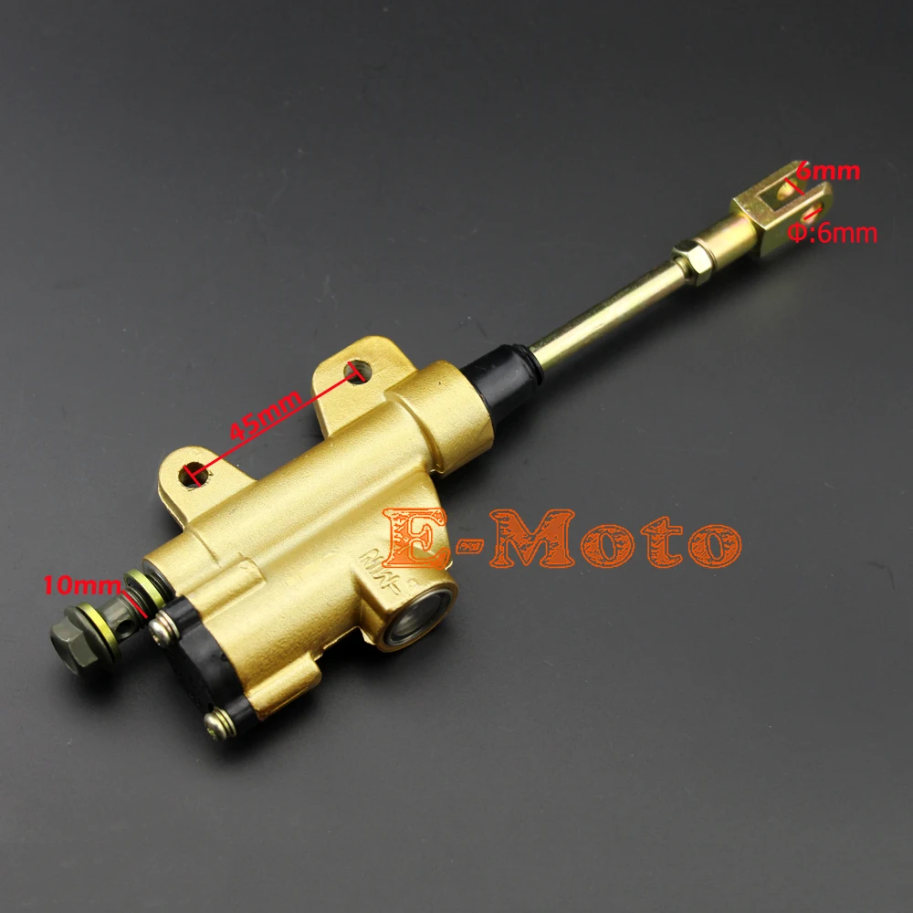 Universal Golden Rear Foot Hydraulic Brake Master Cylinder Motorcycle