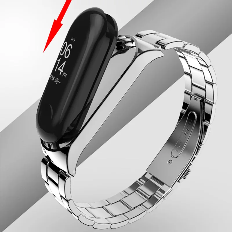 Для xiaomi Band 4 или 3 Смарт-браслет металлический ремешок часы браслет ремешок сменный ремешок xiomi xiaomi ремешок xaomi