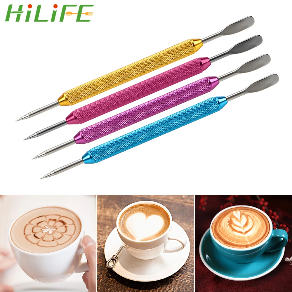 HILIFE 1 قطعة DIY القهوة الفن إبرة اتيه رغوة ملعقة Coffeeware ماكينة صنع القهوة الفولاذ المقاوم للصدأ القهوة الإستنسل HILIFE 1 قطعة DIY القهوة الفن إبرة اتيه رغوة ملعقة Coffeeware ماكينة صنع القهوة الفولاذ المقاوم للصدأ القهوة الإستنسل