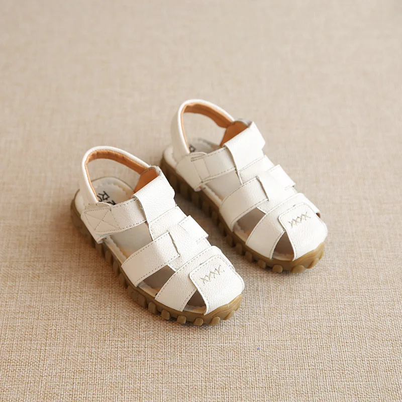 Пляжная обувь для мальчиков Новинка весна лето 2018 детская пляжная из 100% кожи