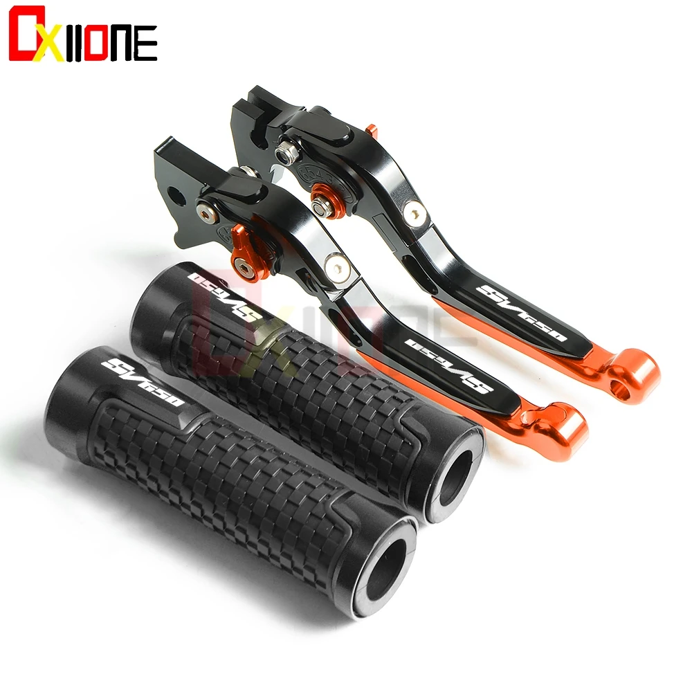 OR BK SV650 Мотоциклетные Тормозные ручки с ЧПУ Регулируемые складные выдвижной тормозной рычаг сцепления рукоятки для мотоцикла для Suzuki SV650 SV 650 - Цвет: OR BK SV650