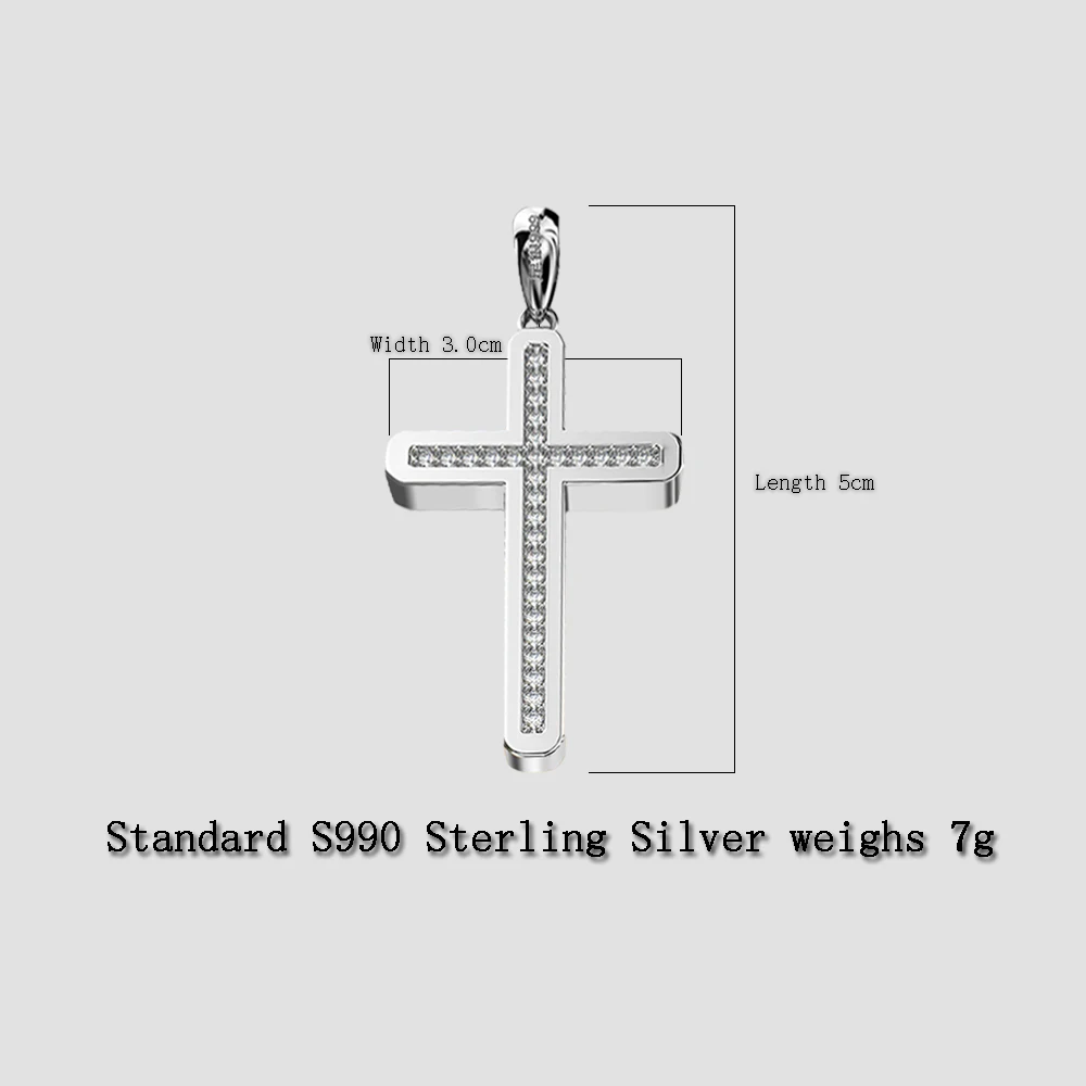 Горячая Стандартный 925 пробы серебряный крест кулон изысканный мозаичный Циркон Модные классические ювелирные изделия христианство