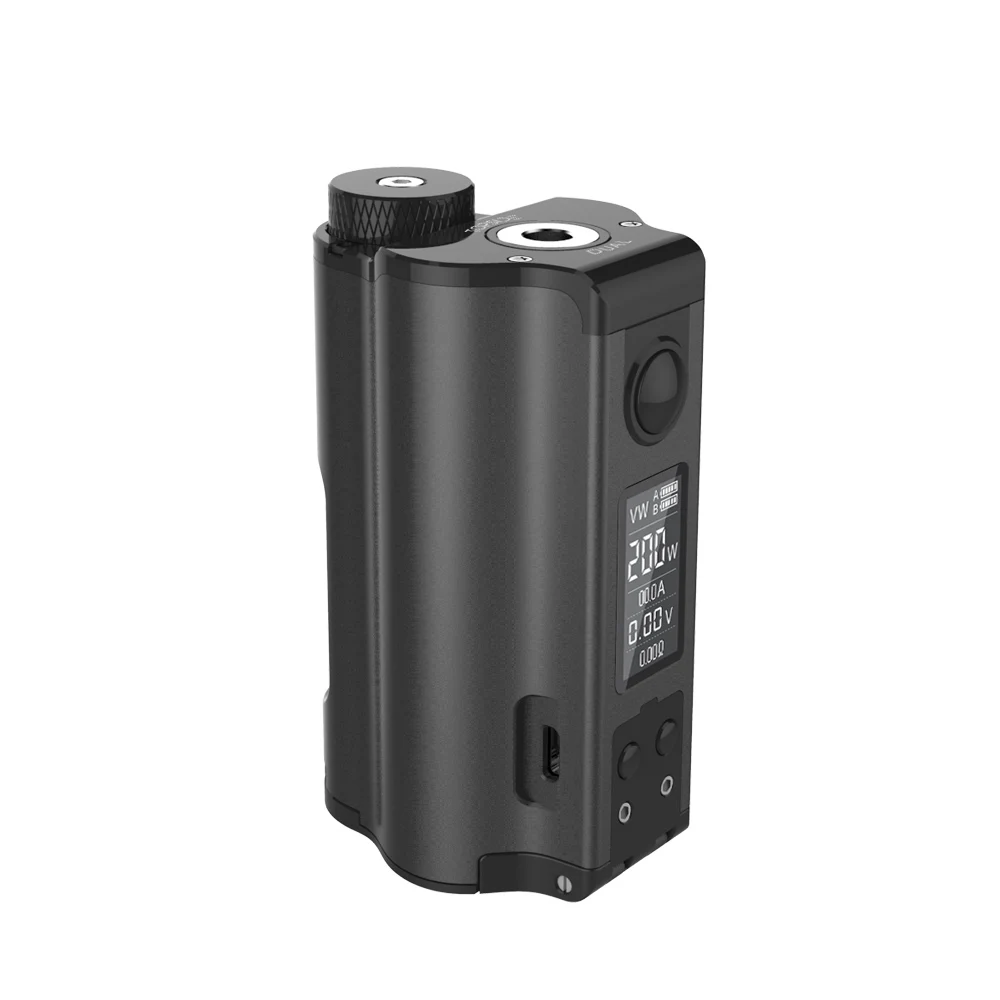 DOVPO Topside Dual 200 Вт Топ заполнение TC Squonk мод с 10 мл Squonk бутылка No 18650 Батарейный блок мод электронная сигарета VS drag 2/shogun - Цвет: Черный