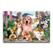 5d обычай алмаз живопись кошка собака мышь кролик вышивка крестиком Рождество Санта-Клаус дар home decor pintura стразами ponto cruz