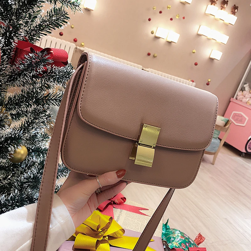  Luxury Brand Handbag 2019 New Fashion Simple Square bag Quality PU Leather Women's Designer Handbag - 32967270883