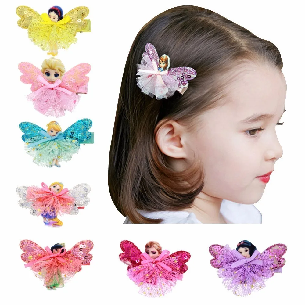 

1pc Cute New Cartoon Wings Mini Skirt Kids Hairpins Baby Hair Clips Children Headwear Girls Hair Accessories Princess Barrette