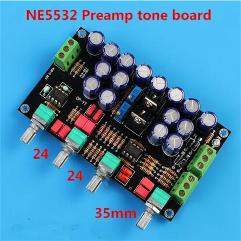 NE5532 HIFI Preamp amplifier pre level tone board with Treble midrange