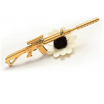 

3 PCS Creative Machine Gun Funny Pens Caneta Kawaii Gold Gel Pens For School Writing Gift Cute Korean Stationery Office Supplies