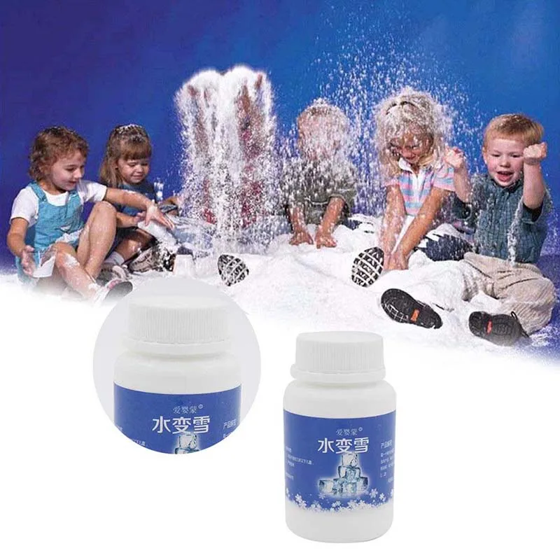 

Newly Fake Snow Artificial Fluffy Powder Instant Snow Cloud Slime Party Supplies 80g MK
