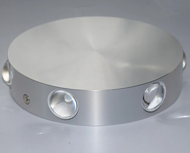 

Free Shipping Circular aluminum 6W Warm Cold White Red Green Blue LED indoor wall lamp setting wall lights AC85-265V