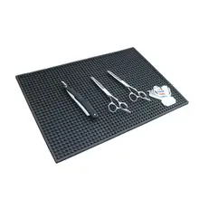 Nonslip Flexible PVC Counter Mat For Clippers, Bar Sevice Mat Barber Shop Work Station Pads Professional Beauty Salon Tools