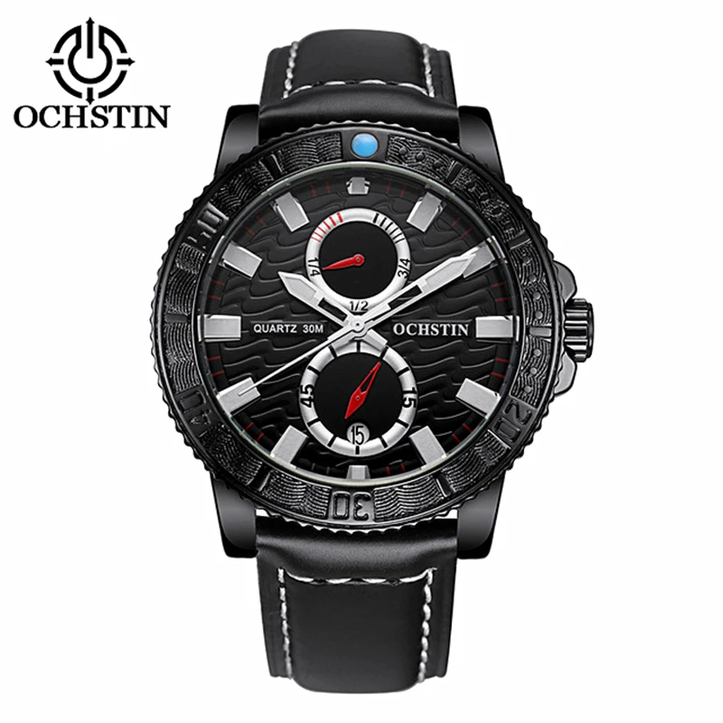 OCHSTIN мужской спортивный кожаный для часов 30 м водонепроницаемые Роскошные