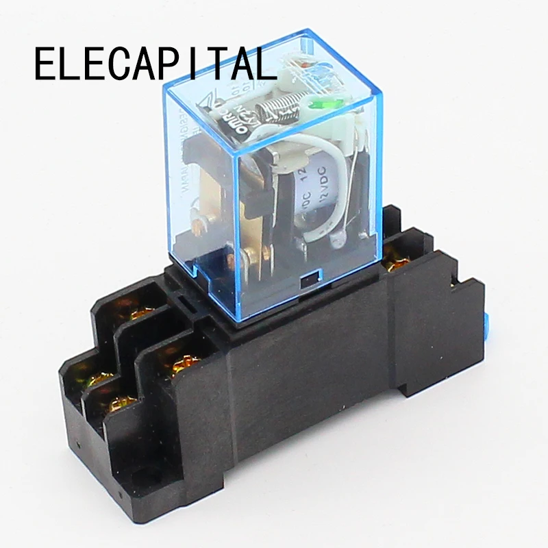 10A dpdt relay 12VDC 24VDC 110VAC 220VAC LY2N General Purpose Relay