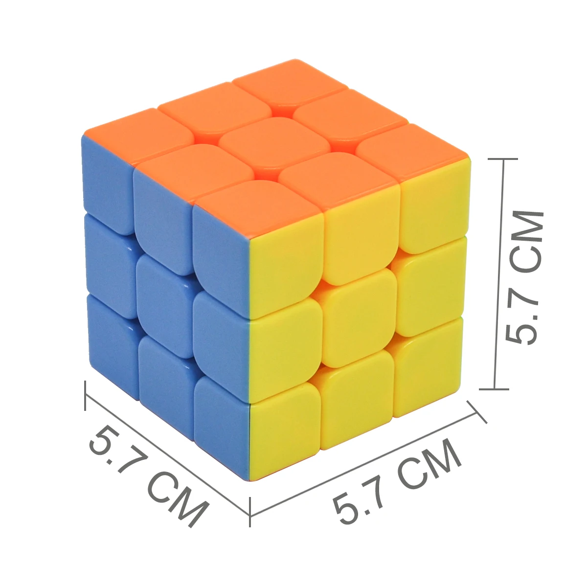 Магический куб 3х3х3, красочные головоломки без наклеек, игрушки для детей и взрослых, профессиональные скоростные кубики 3 на 3, высокое качество, Подарочная база