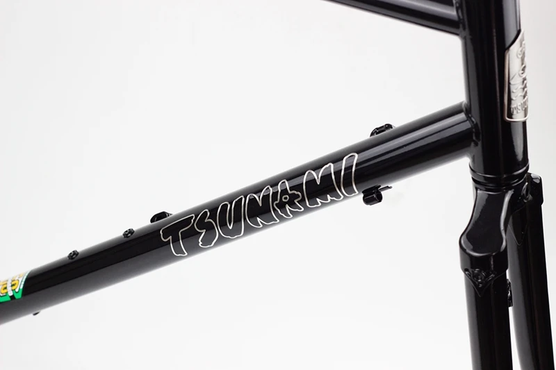 TSUNAMI CR-MO сталь 2" Touring Frameset Cyclocross 26er рама вилка дисковый тормоз классический нагревательный обработанный хром велосипедные рамы