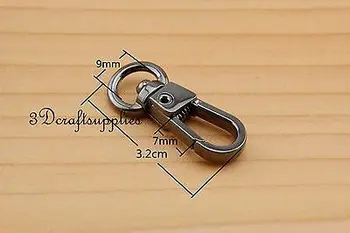 

Lobster Clasps Clips Claw purse hooks Swivel snap hook gunmetal 9 mm 10pcs AT95