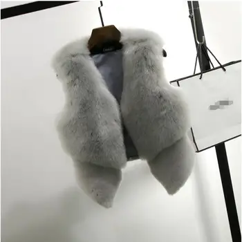 

Autumn and winter new short imitation fox fur was thin vest women fashion body temperament jacket