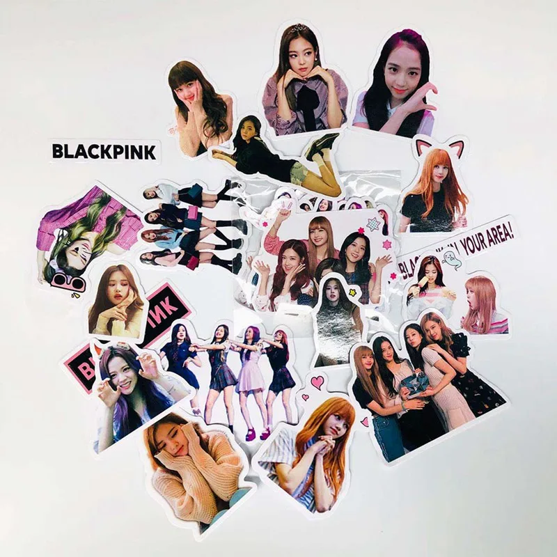 KPOP Blackpink наклейка наклейки альбом чемодан мультфильм наклейки для девочек Канцелярия для мальчиков вентиляторы подарок