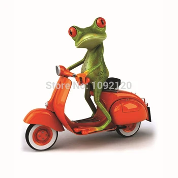 

Handmade Abstract Wall Art Modern Driving Frog Abstract Decor Lovely Animal Oil Painting On Canvas For Living Room Decor