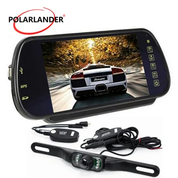 

LED Reversing Camera Long-Term Plate 480*234 Wireless Transmitter Parking Monitor GPS 7 Inch TFT Screen Night Vision HD Desktop