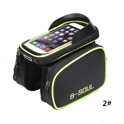 Bicycle Front Touch Screen Phone Bag Cycling Top Tube Bag Mountain Bike Bags Easy To Install and Remove Frame Front Tube Bags - Цвет: 2