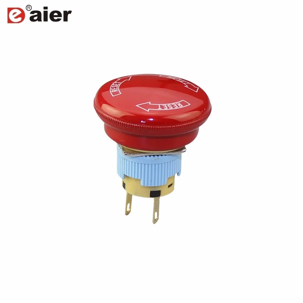 

3PCS Waterproof Emergency Stop Switch 16MM Round Button Switches 2 Pins IP65/IK08 3-250VDC/AC T70 Red Latching Self-Locking