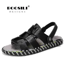 Мужские кожаные сандалии Erkek Ayakkabi сандалии мужские Boosili Мужская дышащая обувь для отдыха высокого качества