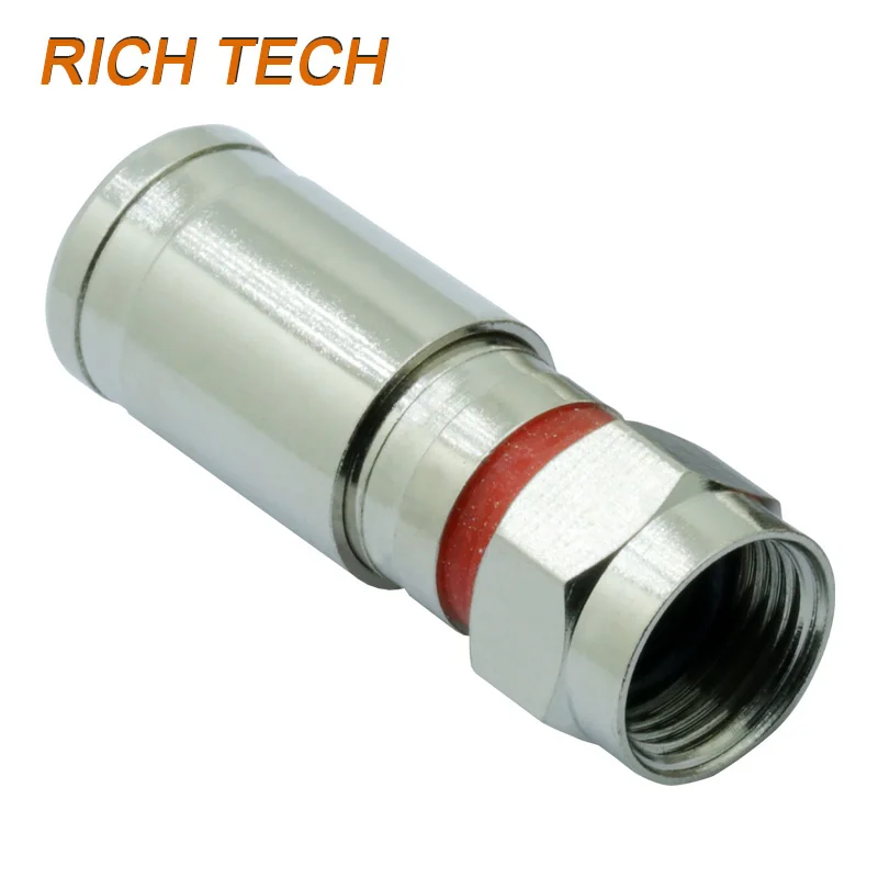 5pcs/lot Copper RG6/RG59 Weatherproof F Compression Connector RF