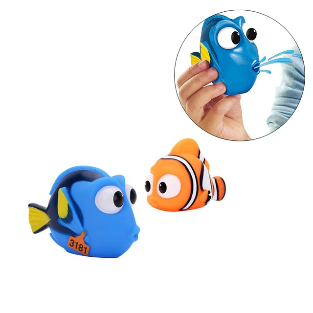 Lovely squeezed fish baby bath toys fish water toys spraying sounding debbling toys kids float tub rubber bath toy