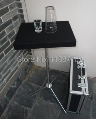 

Coins And Rings in Glass Table - Remote Control - Stage Magic / Magic Trick, Gimmick, Props