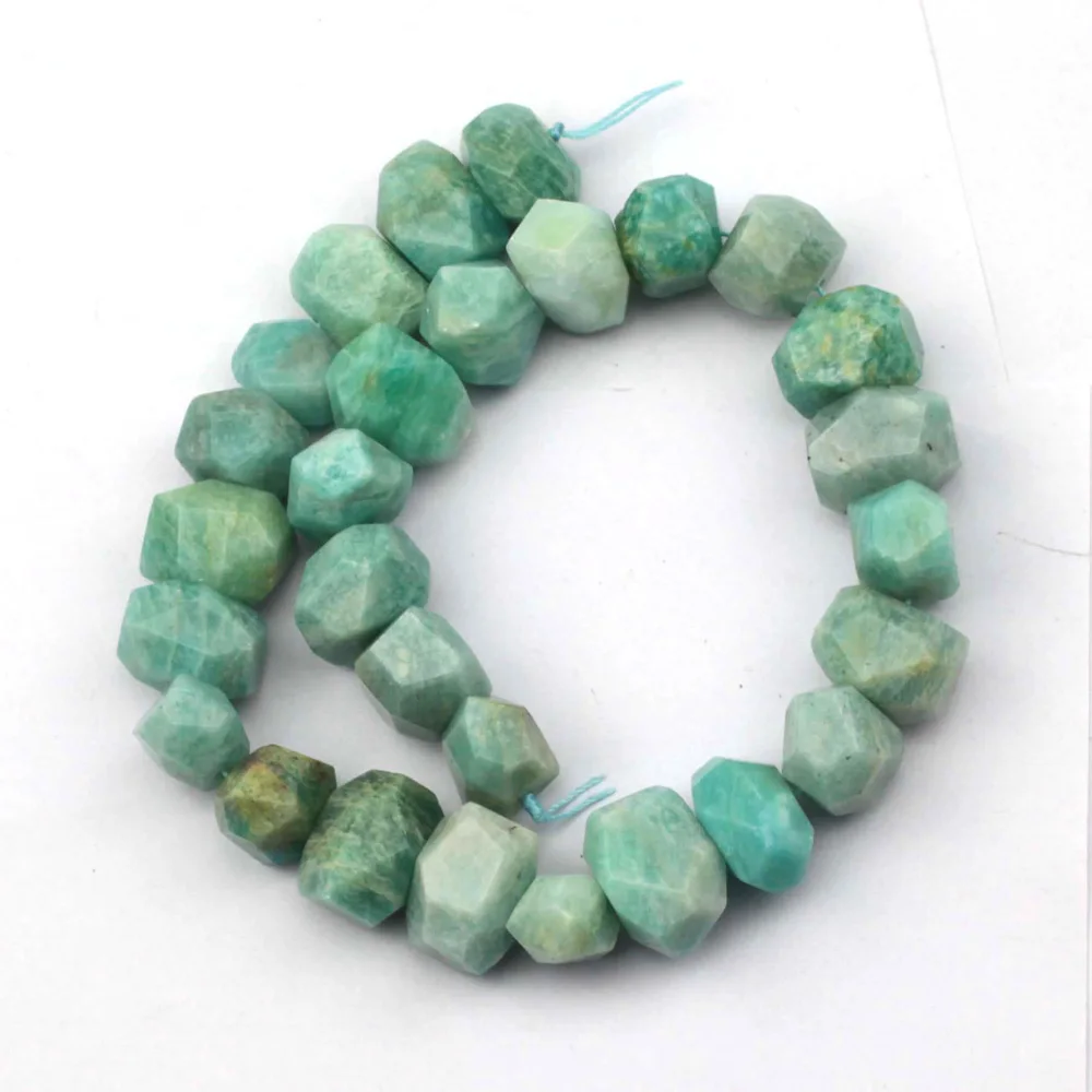 

oval faceted natural amazonite stone beads natural GEM stone beads DIY loose beads for jewelry making strand 15"