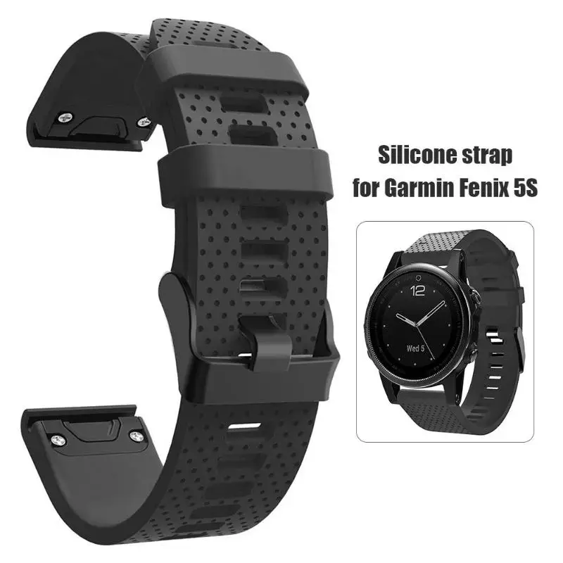 Силиконовый ремешок для часов Garmin Fenix 5s Smart Watch черная Пряжка 20 мм белый/черный/красный/серый/синий носимые устройства