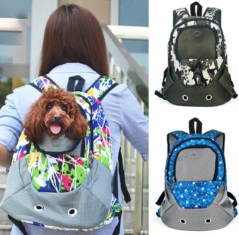 Pet Small dog Travel Backpack Mesh breathable comfort pet cat backpack