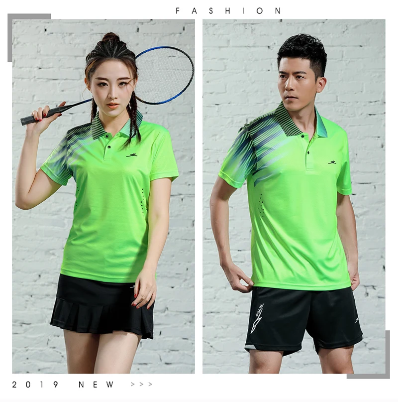Новые рубашки для бадминтона мужские/мужские, быстросохнущие спортивные футболки, рубашки для настольного тенниса, рубашки для тенниса 2622