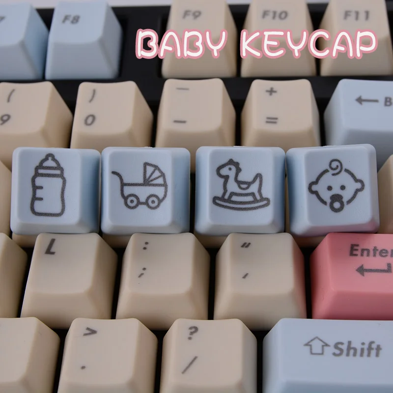 87/108 ключ синий детский тема порошок синий Keycap OEM PBT Keycaps положительный Egraver сторона для FILCO механическая клавиатура