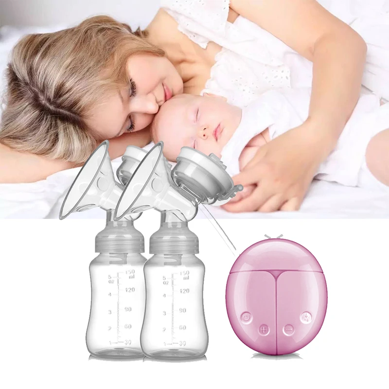 Loozykit Лидер продаж двойной Электрический молокоотсос с молочной бутылочкой для младенцев USB мощная грудь насосы для кормления ребенка