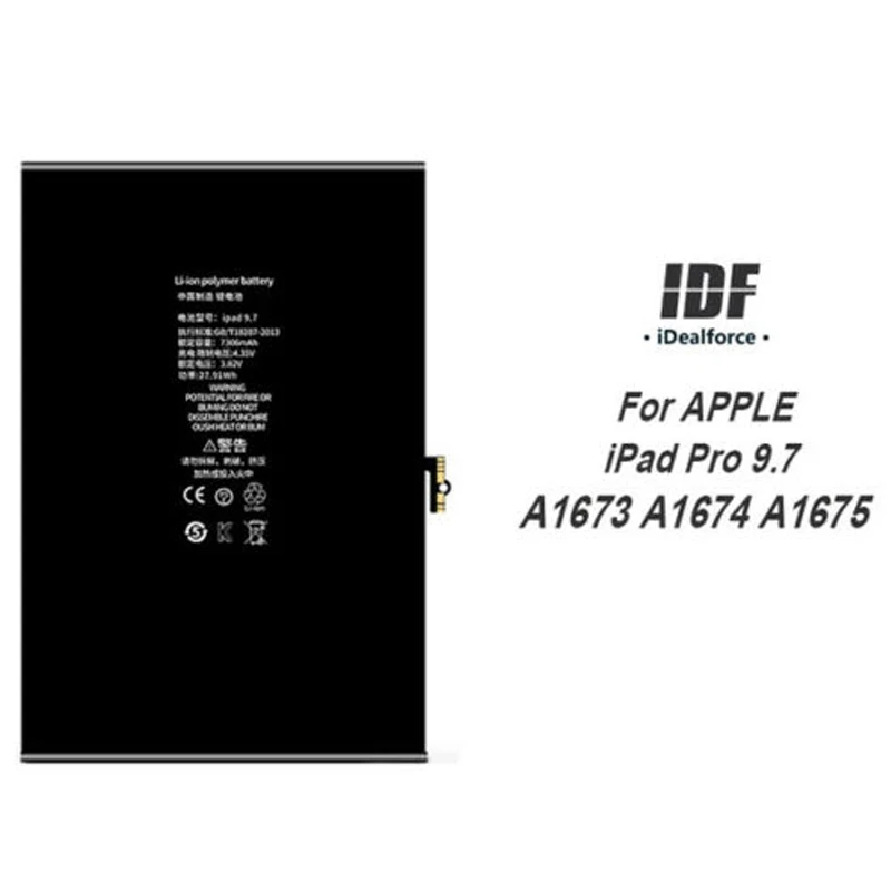 

High quality (7306mAh) Internal Li-ion Battery Replacement For iPad Pro 9.7 Tablet Batteries with tool kit / A1673 A1674 A1675