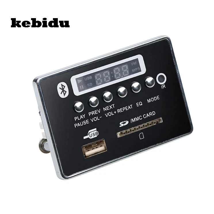 

kebidu 2017 New Car USB MP3 Player Integrated Bluetooth Hands-free MP3 Decoder Board Module Remote Control USB FM Aux Radio