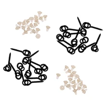 20 шт. матовый черный наживка винты с кольцом+ 40 шт. крюк упоры хвостовик бусины Карп рыболовные снасти Chod установки