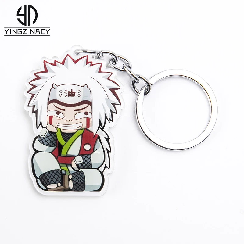 Аниме Фигурка Jiraiya брелоки для женщин и мужчин милый наруто эро-сеннин брелок для ключей кольцо для ключей ниндзя вентиляторы дети подарок брелок