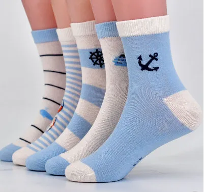 

new Monet Korean version of the socks spring and autumn breathable stripes long tube women's socks cotton ald03