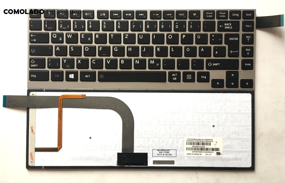 GR Germany keyboard For Toshiba Satellite W30 W30DT W30T W35 W35DT W35T Backlit laptop keyboard GR Layout