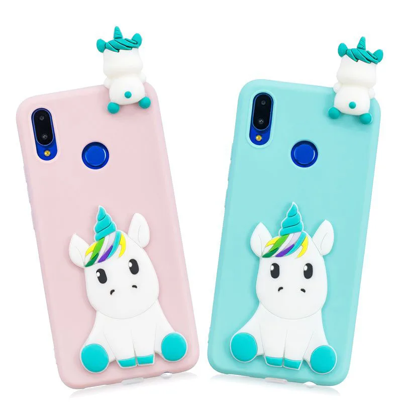 

Honor 10 Lite Case for etui Huawei P Smart 2019 3D Unicorn Silicone Case sfor Funda Huawei P Smart 2019 Honor 10 Lite Cover Case