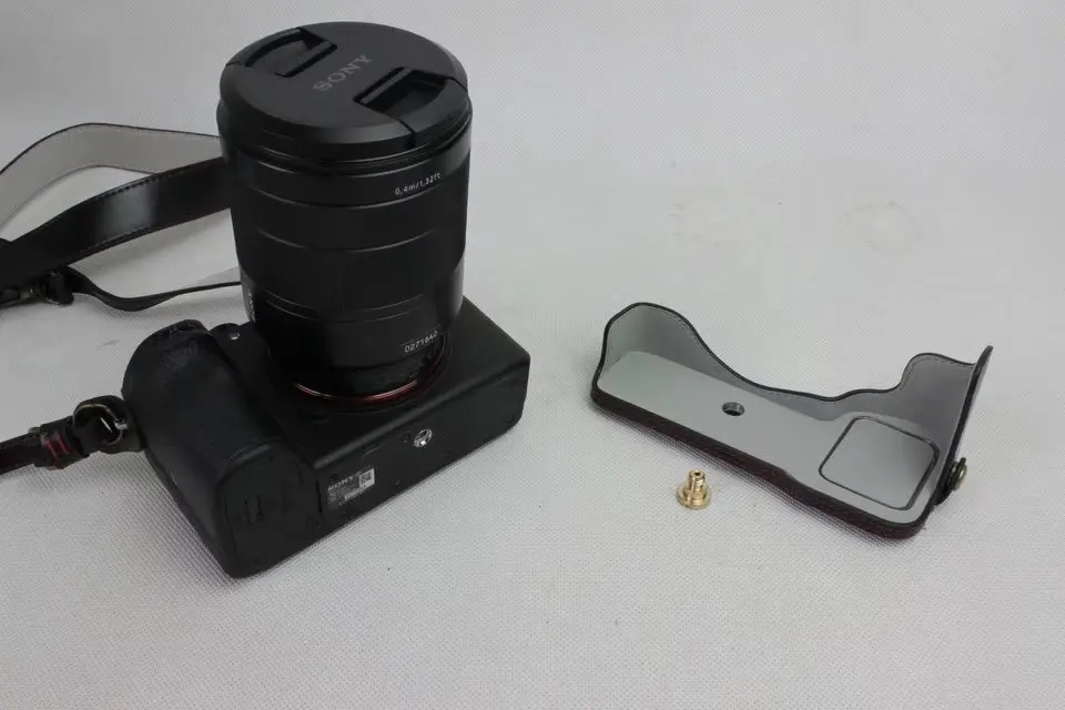 Роскошный кожаный Камера сумка-чехол для Sony ILCE-9 A9 Камера с Сумка для хранения дно Батарея открытие Дело