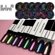 Belen Хамелеон голографический Гель-лак для ногтей 5 г Блестящий впитывающий УФ светодиодный лак для ногтей Гель-лак 12 цветов Базовый Топ