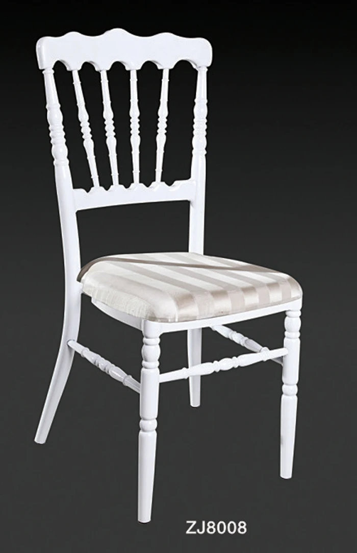 

wholesale quality strong white aluminum napoleon chair for wedding events party