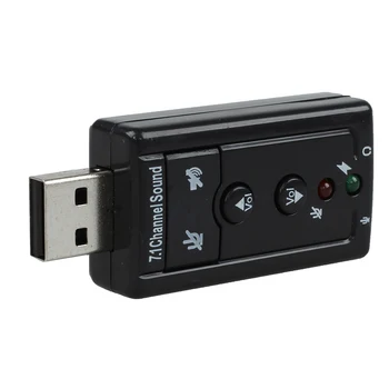 

Black Sound Card 7.1 External USB 2.0 Audio Adapter Drivers CD