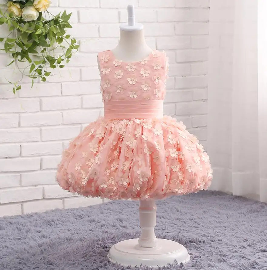 Forevergracedress реальные фотографии Прекрасное платье с цветочным узором для девочек высокое качество милые цветы ручной работы Тюль детская Праздничное платье - Цвет: PICTURE COLOR