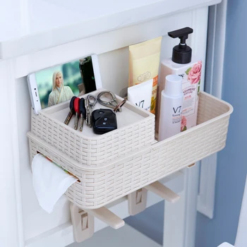 

HS040 Multifunction Bathroom free punching multi layer washing racktoilet shelf, Imitation rattan shelf toilet storage rack